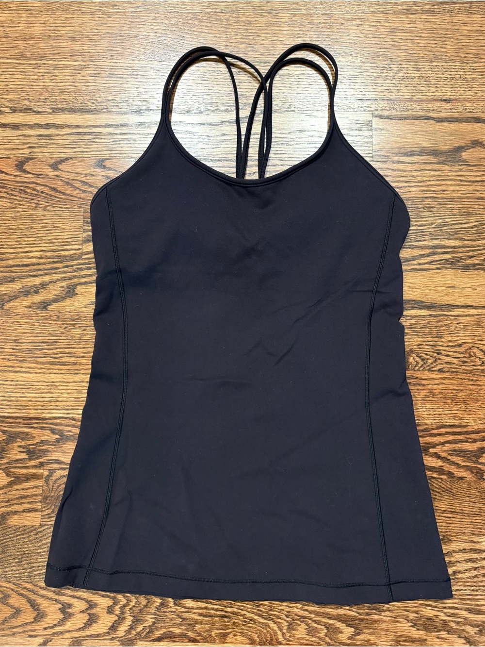 lululemon athletica Black Double-Strap Tank Top size 6